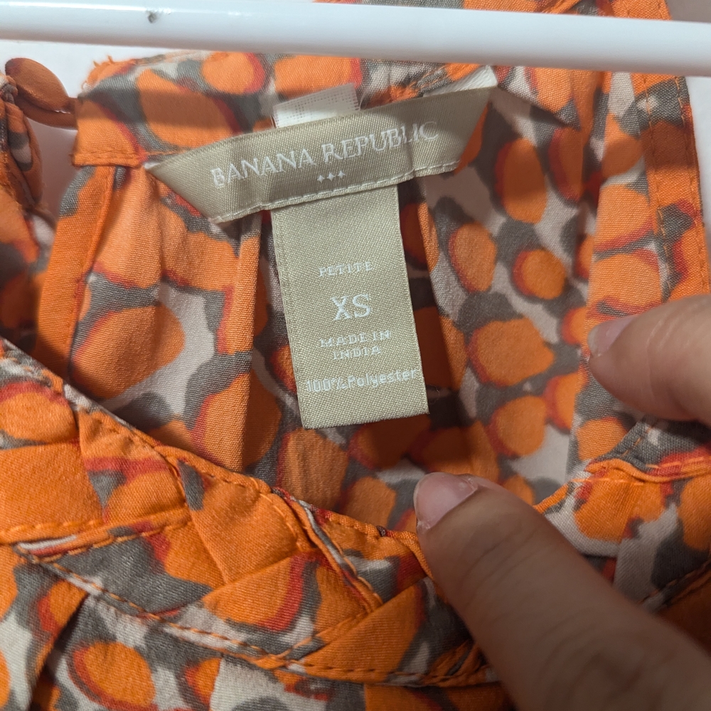 Orange Sleeveless Ruffle Top - Picture 4 of 4
